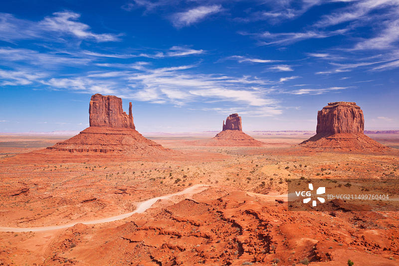 纪念碑谷纳瓦霍部落公园的西手套孤丘图片素材