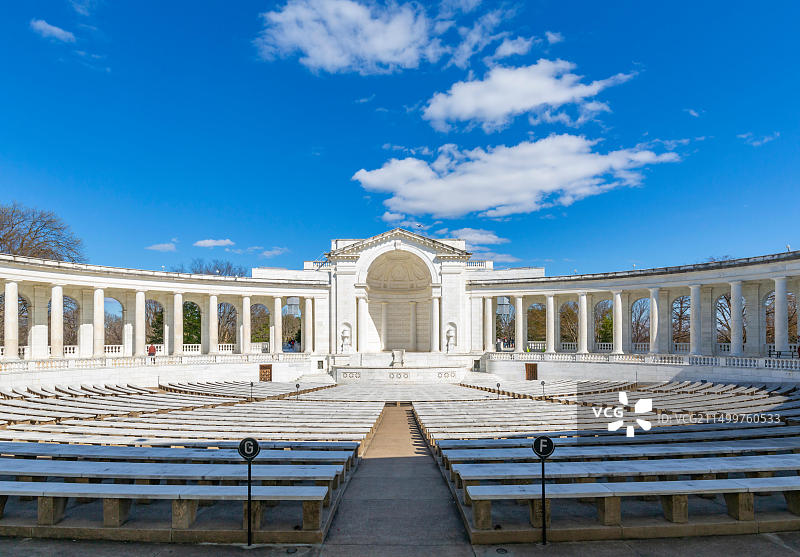美国华盛顿特区阿灵顿国家公墓纪念圆形剧场风光图片素材