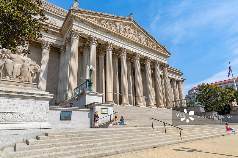 美国华盛顿特区宾夕法尼亚大道国家美术馆景色图片素材