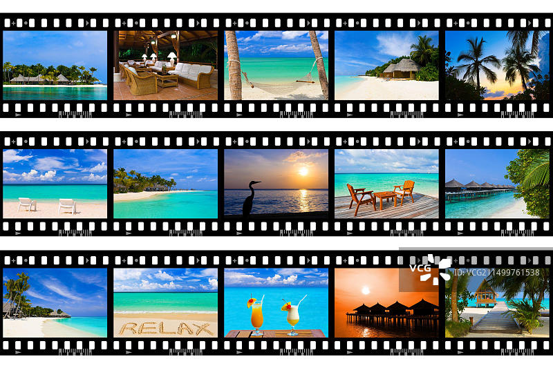 电影胶片边框 - 自然与旅行照片图片素材