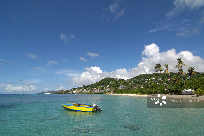 格林纳达格兰安斯海滩风光图片素材