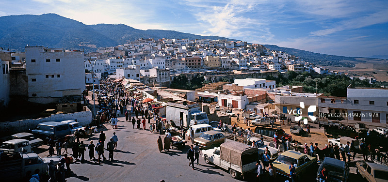 摩洛哥穆莱·伊德里斯城市风光图片素材