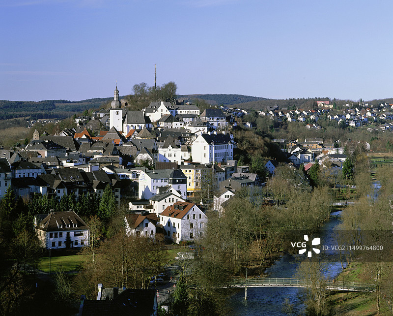 德国北莱茵-威斯特法伦州阿恩斯贝格 Schlossberg老城区景观图片素材