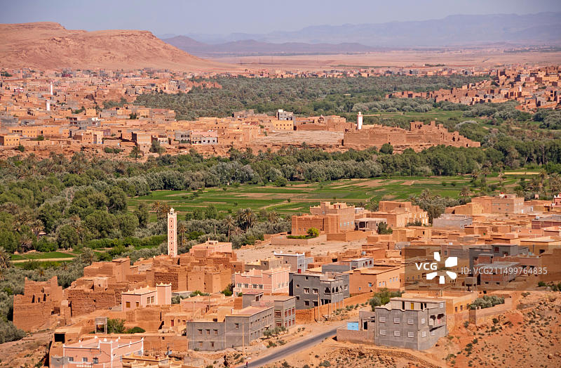 摩洛哥廷吉尔绿洲城镇城市风光图片素材