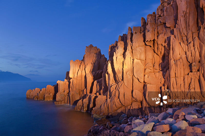 意大利撒丁岛东海岸阿尔巴塔克斯斑岩图片素材