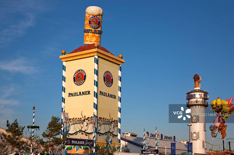 德国慕尼黑啤酒节风光，特蕾泽草坪远眺图片素材