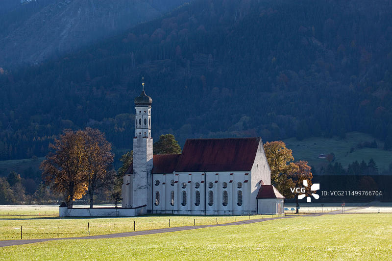 德国施万高的圣科洛曼教堂图片素材