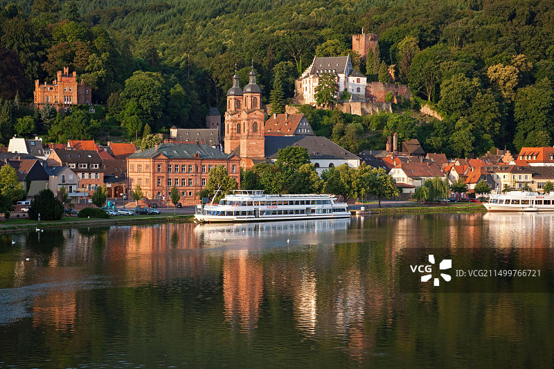 德国巴伐利亚米尔滕贝格：美因河畔风光，下弗兰肯图片素材