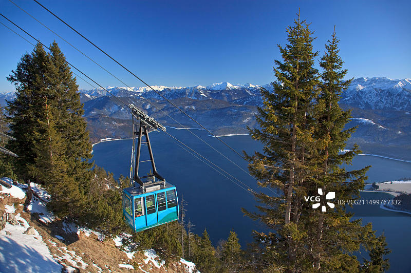 德国巴伐利亚赫尔佐格stand峰登山铁路图片素材