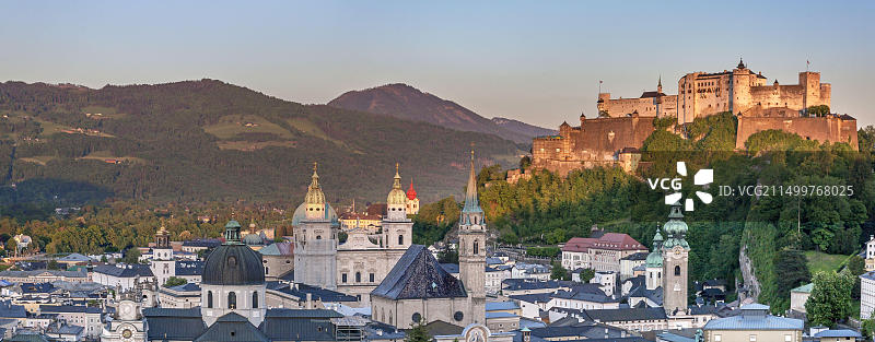 奥地利萨尔茨堡老城区景观图片素材