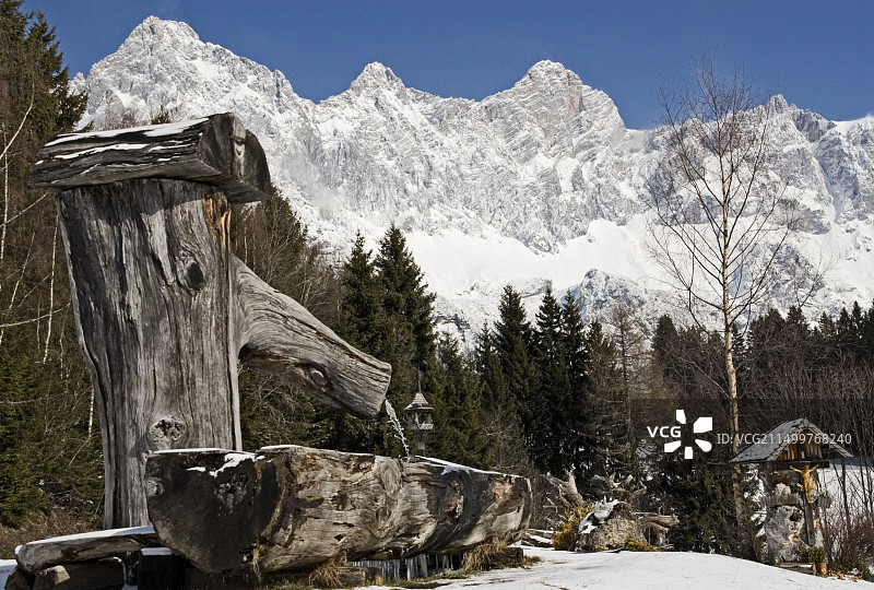 奥地利萨尔茨堡州达赫斯坦山脉地理风光图片素材