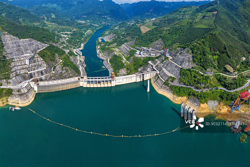 广西河池市天峨县龙滩水电风光图片素材