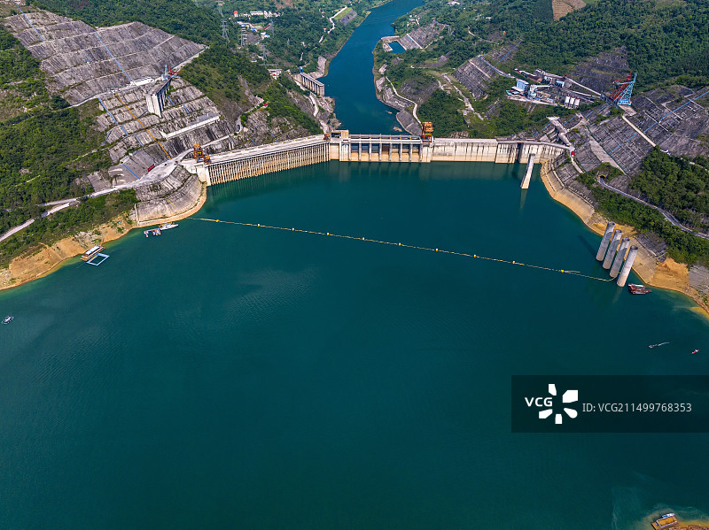 广西河池市天峨县龙滩水电风光图片素材