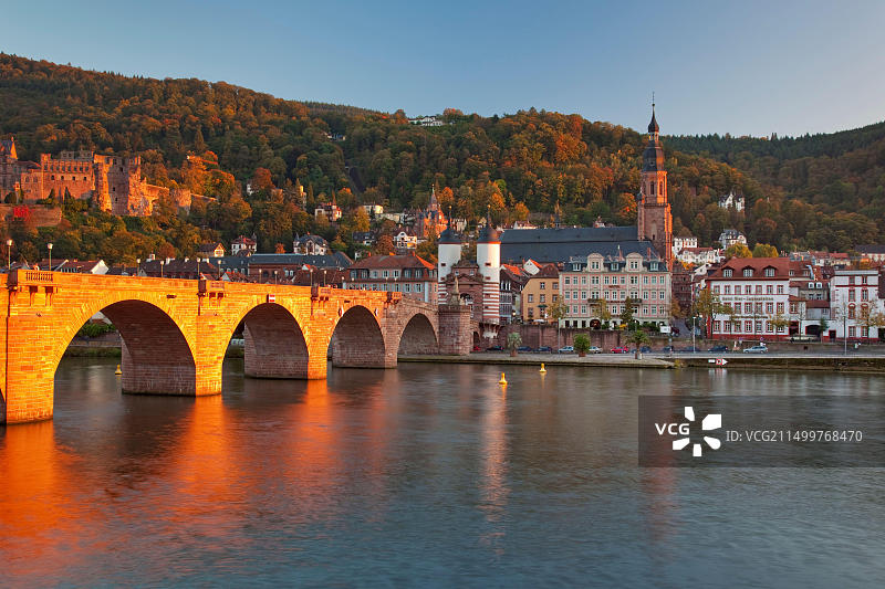 地理/旅行，德国巴登-符腾堡州，海德堡，海德堡景色，巴登莱茵平原图片素材