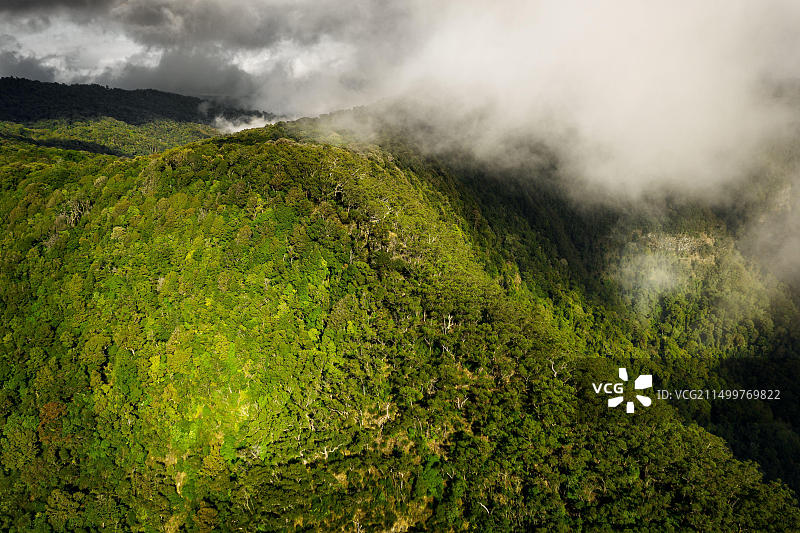 世界遗产边界山脉国家公园雨林航拍图片素材