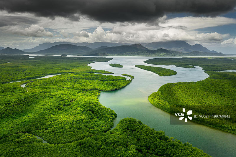 令人惊叹的欣钦布鲁克海峡航拍图片素材