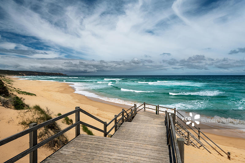 莫宁顿半岛美丽的古纳马塔海滩图片素材