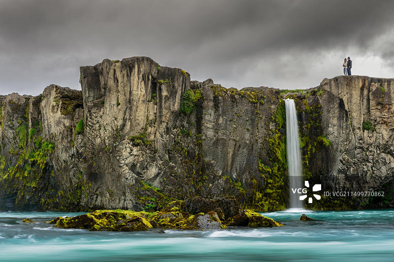 Godafoos小瀑布落入Skj"图片素材