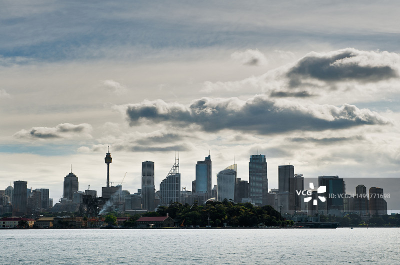 灰色调的悉尼天际线图片素材