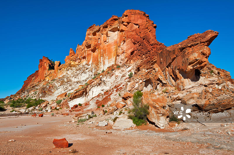 澳大利亚中部彩虹谷的岩壁图片素材