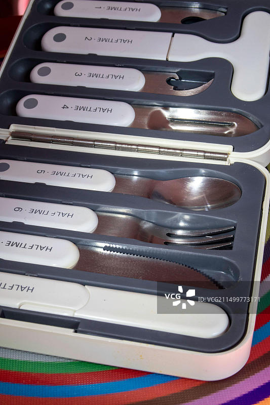 便携式旅行餐具套装图片素材