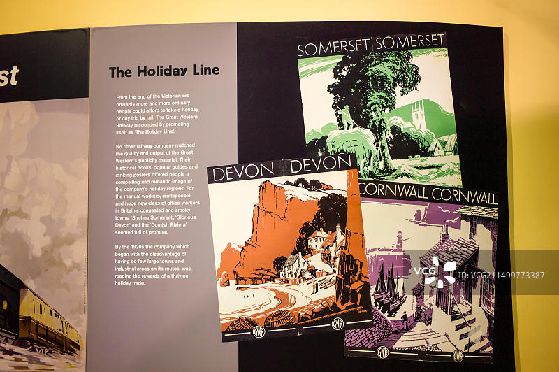 蒸汽时代的旅游宣传老海报图片素材