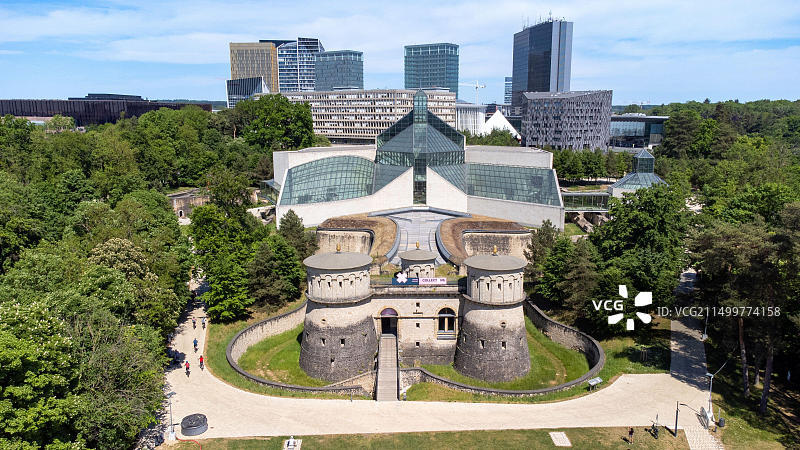 蒂ingen堡垒和德莱埃谢伦博物馆，卢森堡图片素材