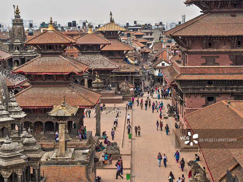 尼泊尔加德满都帕坦杜巴广场古庙建筑群图片素材