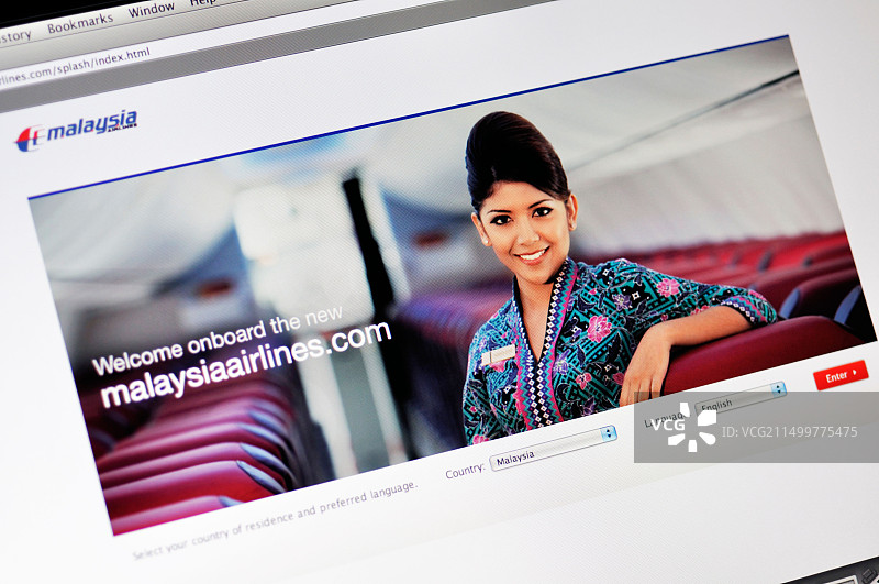 马来西亚航空公司网站图片素材