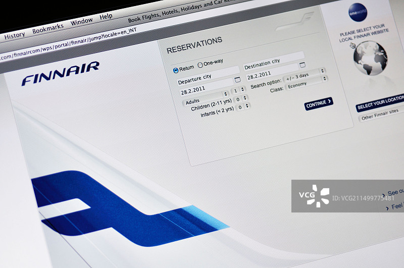 芬兰航空公司网站图片素材