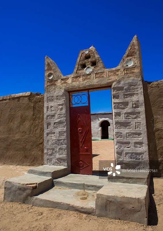 苏丹贡法的传统努比亚建筑门廊图片素材