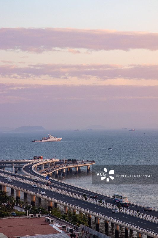 福建厦门演武大桥海上公路图片素材
