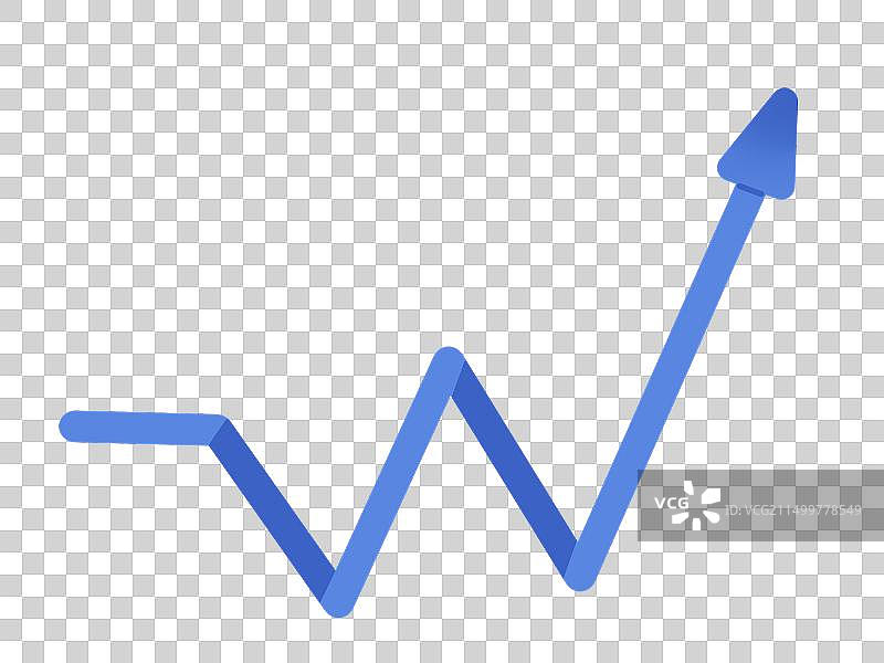 蓝色上升箭头图片素材