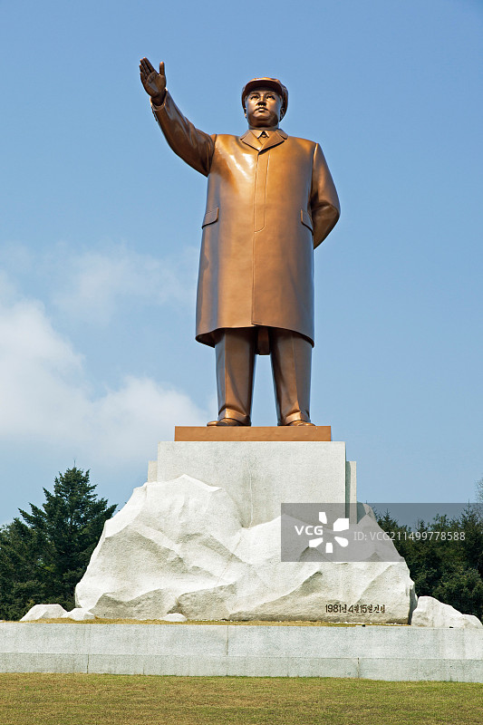 朝鲜民主主义人民共和国（朝鲜），咸兴，金日成雕像图片素材