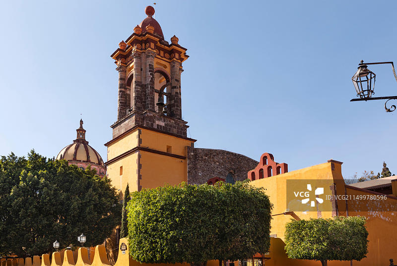 墨西哥瓜纳华托圣米格尔德阿连德圣母无染原罪教堂外观图片素材