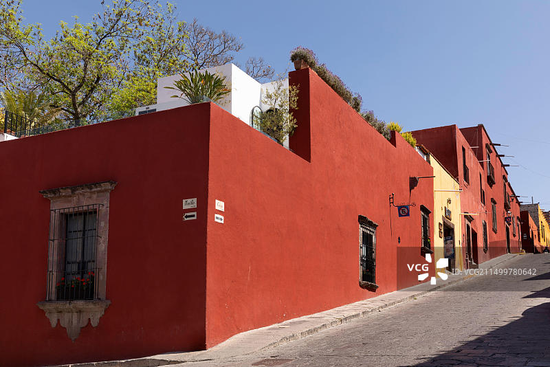 墨西哥瓜纳华托州圣米格尔德阿连德的西班牙殖民时期建筑图片素材