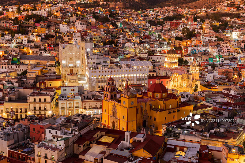 从埃尔皮皮拉纪念碑观望墨西哥瓜纳华托图片素材