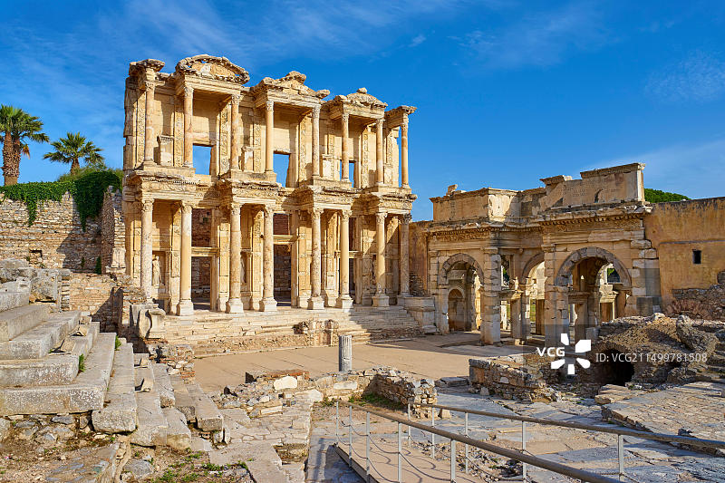 以弗所-塞尔苏斯图书馆，伊兹密尔，土耳其图片素材