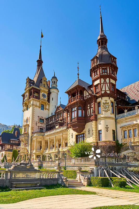 佩莱斯城堡，锡纳亚，特兰西瓦尼亚，罗马尼亚图片素材