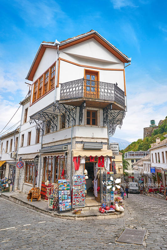 阿尔巴尼亚吉诺卡斯特老城区，联合国教科文组织世界遗产图片素材