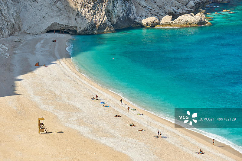 希腊爱奥尼亚群岛凯法利尼亚岛米尔托斯海滩图片素材