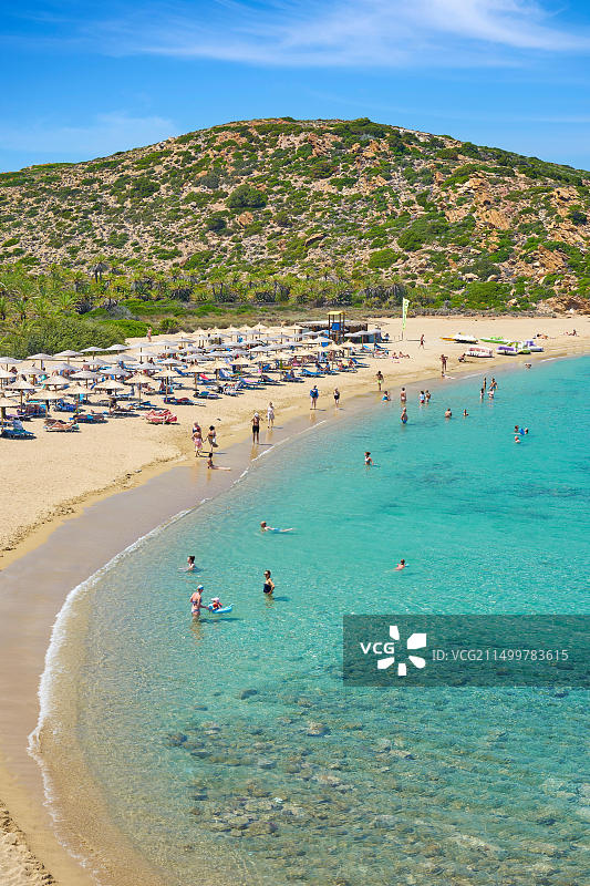 希腊克里特岛瓦伊海滩图片素材