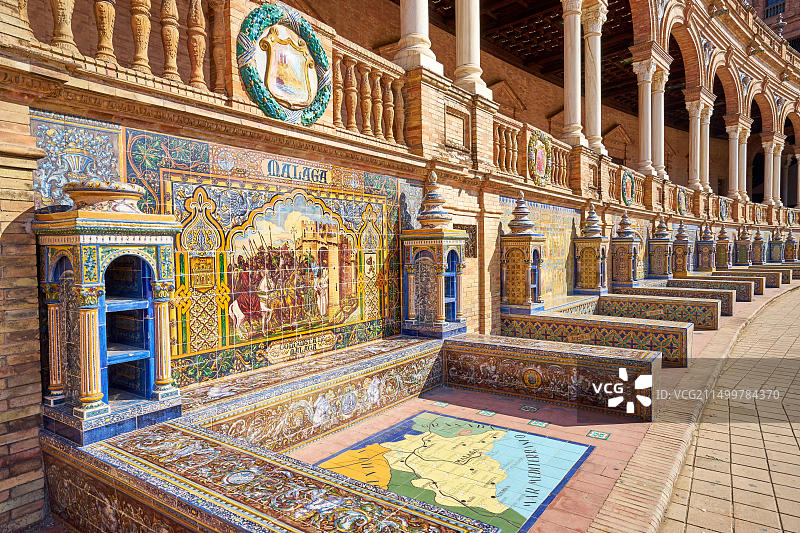 西班牙塞维利亚西班牙广场图片素材