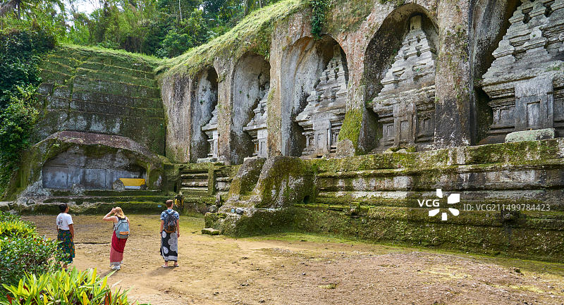 印度尼西亚巴厘岛卡维山寺古皇家陵墓图片素材
