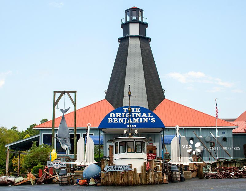 南卡罗来纳州默特尔比奇的本杰明斯灯塔餐厅图片素材