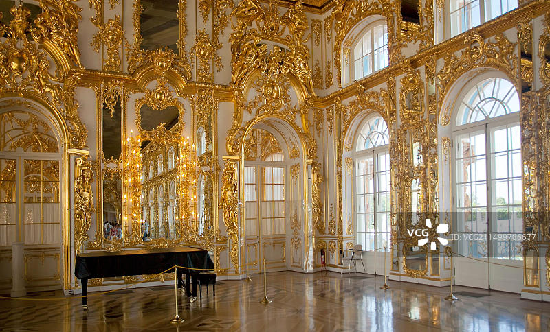 俄罗斯圣彼得堡普希金市的凯瑟琳宫图片素材