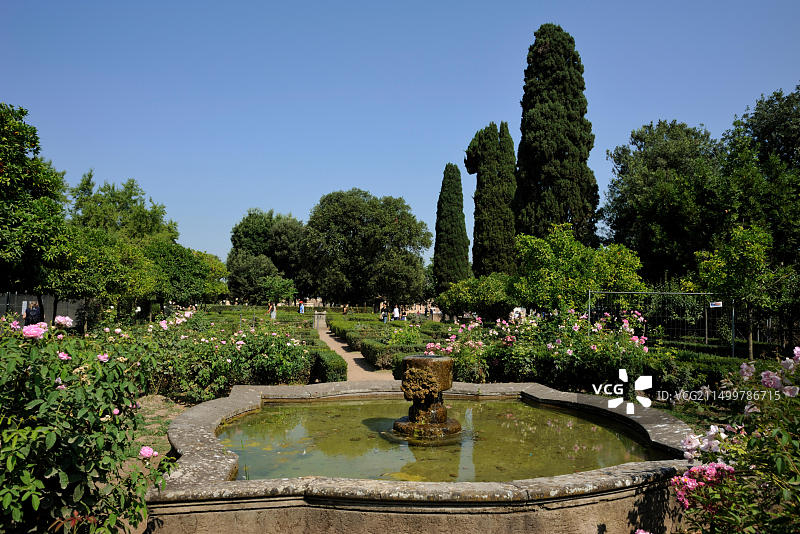 意大利罗马：帕拉蒂尼山，法尔内塞花园图片素材