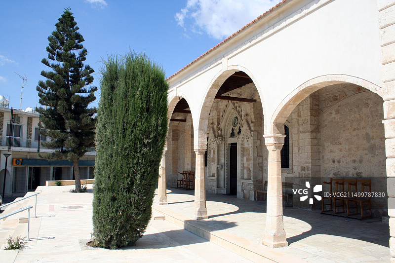 塞浦路斯拉纳卡传统房屋图片素材