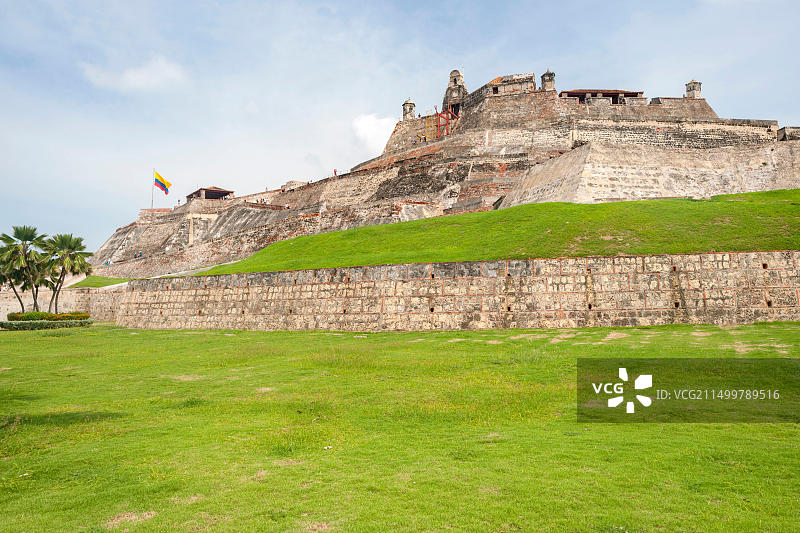哥伦比亚卡塔赫纳的圣费利佩·德巴拉哈斯城堡图片素材