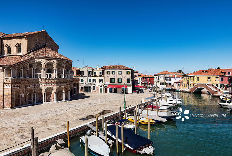 意大利穆拉诺岛：以玻璃手工制品闻名图片素材